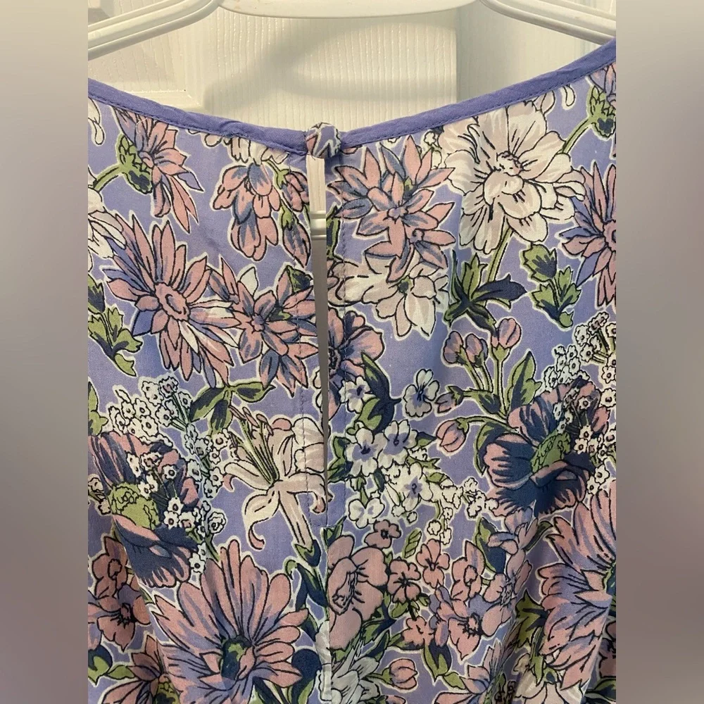 Anthropologie | Romerio Sleep Floral Wide Leg Jumpsuit | Purple & Yellow |  | XS - Picture 8 of 15